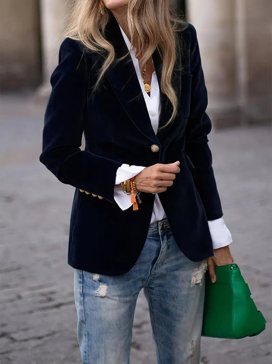 Tailored Velvet Evening Blazer