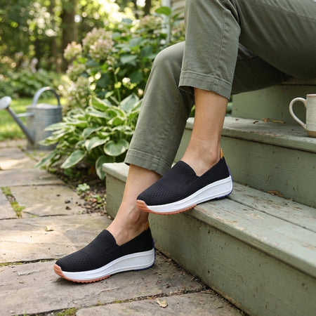 Women's Orthopaedic Knit Platform Trainers