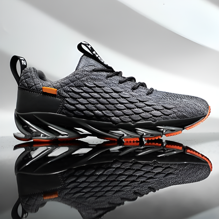 Cushioned Mesh Lace-Up Running Sneakers