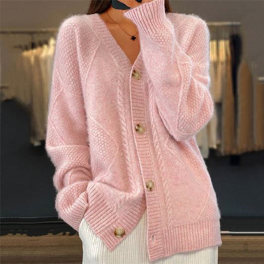 Soft V Neck Knit Cardigan