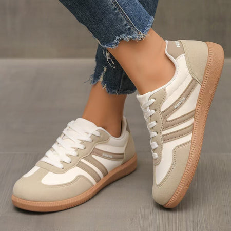 Suede Lace-Up Wide Fit Orthopedic Trainers