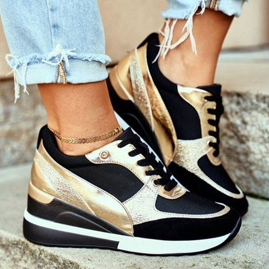 Women's Sparkle Glitter Cushioned Orthopedic Sneakers