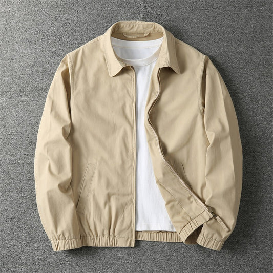 Men's Lightweight Cotton Blend Zip Jacket
