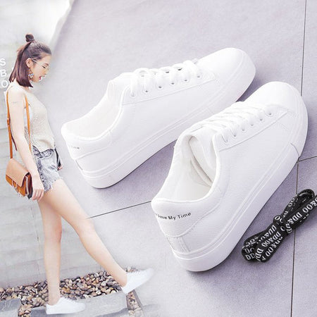 Women's Minimalist Platform Low Top Trainers