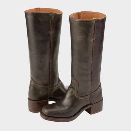 Women's Classic Western Ankle Boots With Stitched Detail