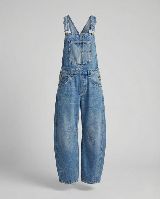 Women's Wide Leg Cotton Canvas Dungarees