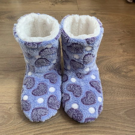 Women's Plush Lined High Top Bootie Slippers