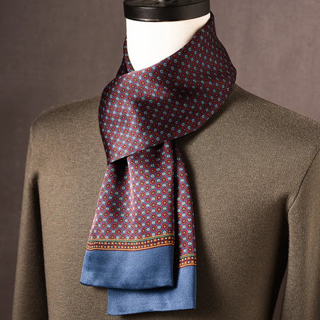 Men's Double-Layer Polka Dot Scarf