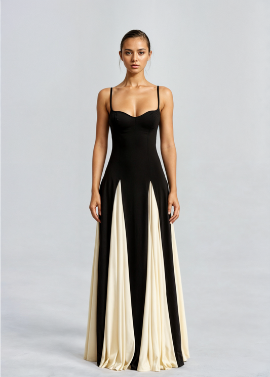 Draped Lightweight Maxi Dress for Day and Evening