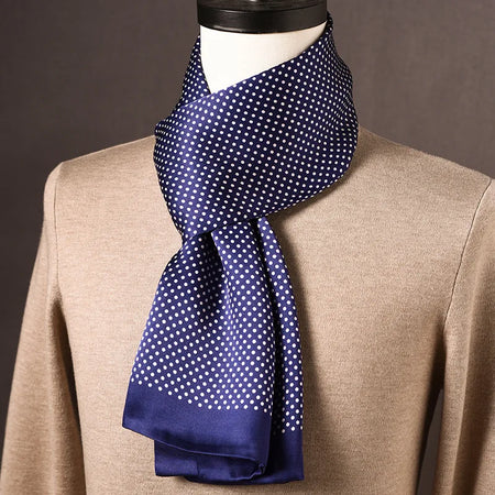 Men's Double-Layer Polka Dot Scarf