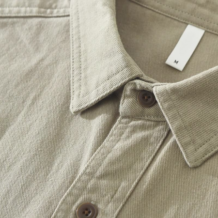 Relaxed Fit Cotton Overshirt with Chest Pockets