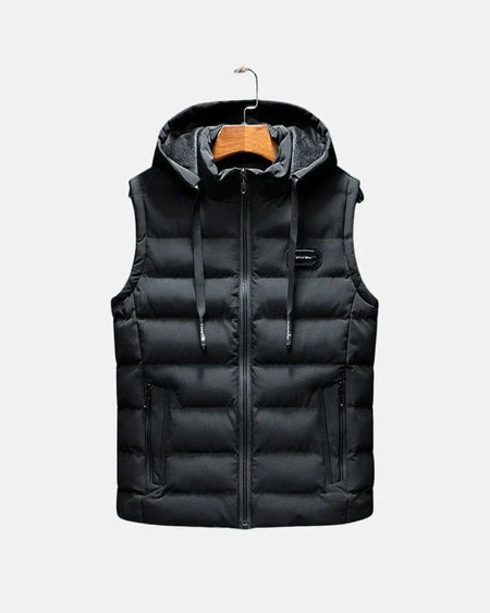 Men's Insulated Thermal Gilet With Detachable Hood
