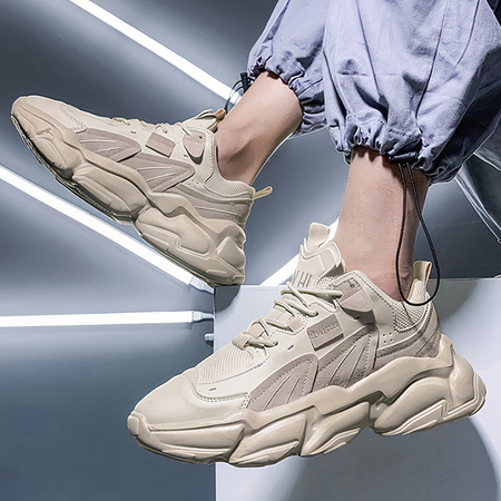 Men's Lightweight Sneakers with Hidden 6 cm Lift