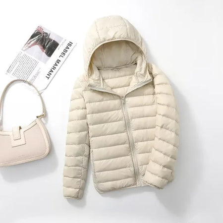 Lightweight Packable Hooded Puffer Coat