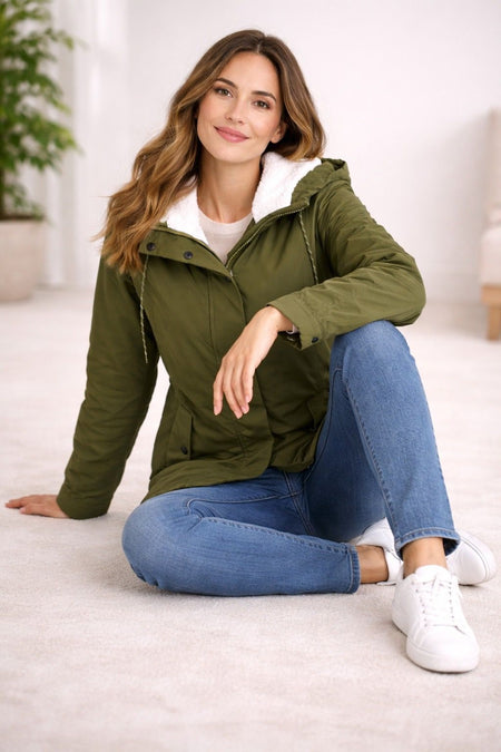 Mid Length Hooded Padded Winter Jacket