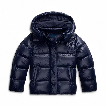 Women's Quilted Winter Jacket with Fixed Hood