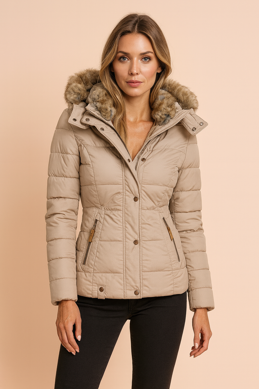 Fitted Hooded Puffer Jacket With Polished Silhouette