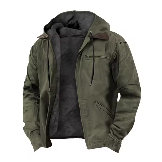 Hooded Full-Zip Jacket With Lined Interior