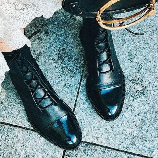 Women's Warm Lined PU Leather Winter Boots