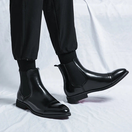 Cap Toe Slip-On Chelsea Boots