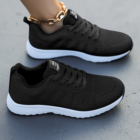 Breathable Mesh Running Sneakers with Cushioned Sole