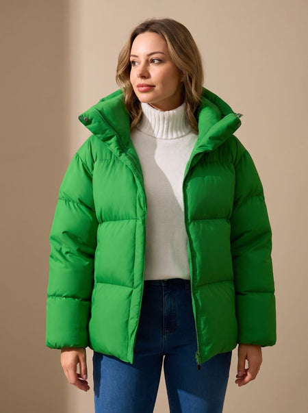 Women's Oversized Quilted Hooded Puffer Jacket