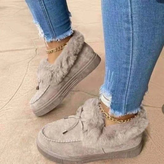 Women's Fleece Lined Round Toe Winter Shoes