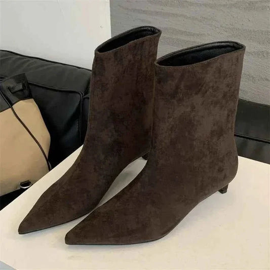 Women's Fleece Lined Block Heel Ankle Boots