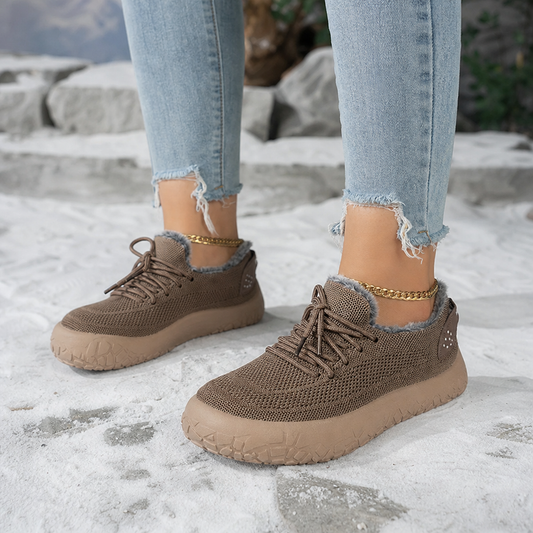 Women's Warm Fleece Lined Low-Top Casual Sneakers