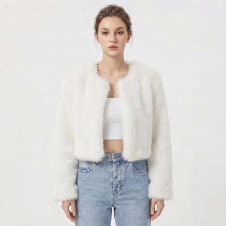 Women's Plush Faux Fur Winter Jacket