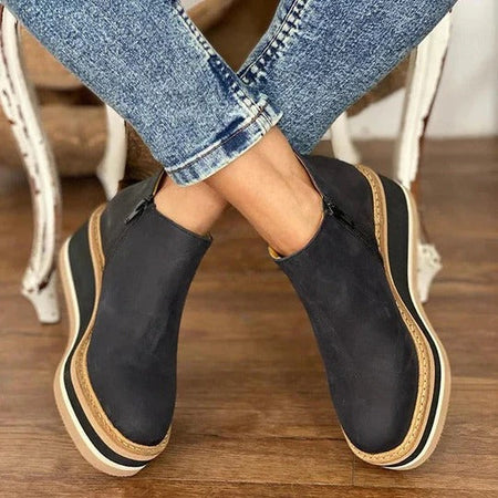 Reinforced Sole Low-Cut Ankle Boots
