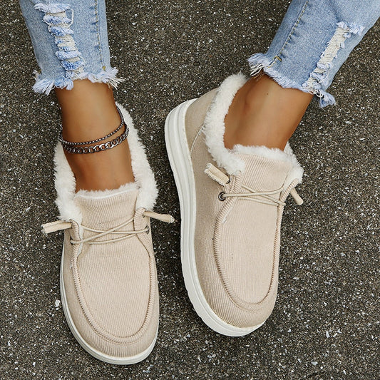 Women's Plush Lined Non Slip Slip On Winter Boots