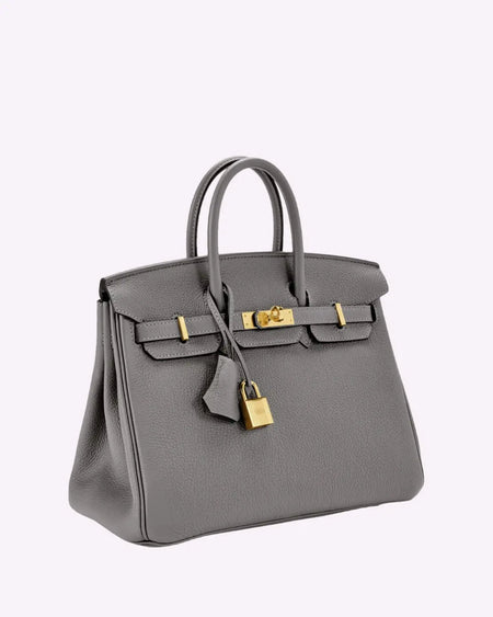Women's Structured Leather Satchel Handbag