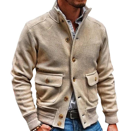 Stand Collar Biker Style Jacket