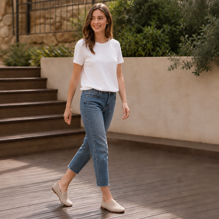 Soft Knit Wide Toe Box Slip-On Sneakers