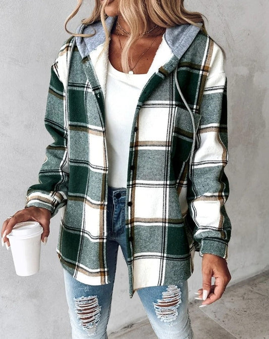 Print Kangaroo Pocket Pullover Hoodie