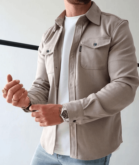 Slim Fit Twin Pocket Overshirt Jacket