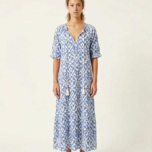Bohemian Tassel Detail Relaxed Fit Cover Dress