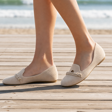 Women's Orthopedic Slip-On Loafers in Faux Suede