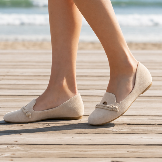 Women's Orthopedic Slip-On Loafers in Faux Suede