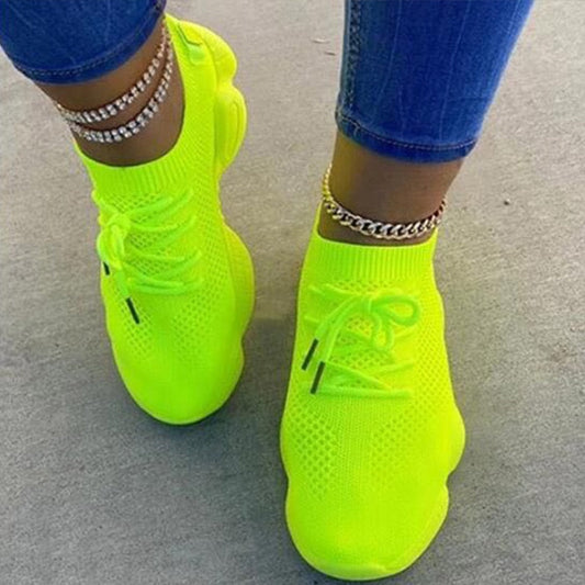 Women's Air Mesh Lightweight Lace Up Running Trainers