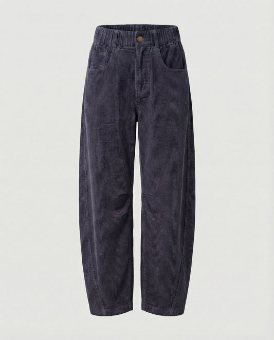 Women's Wide Leg High Waist Corduroy Trousers