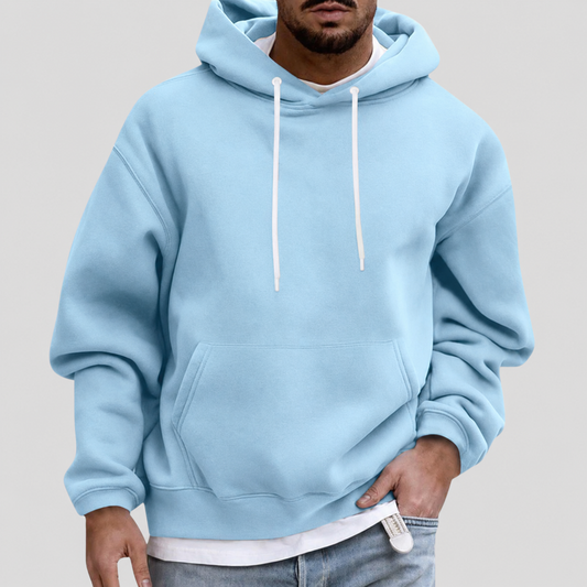 Classic Kangaroo Pocket Drawstring Pullover Hoodie