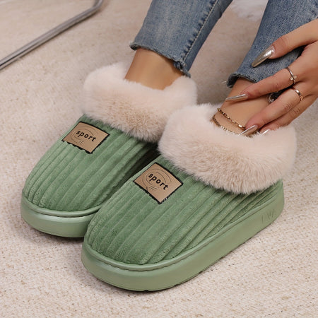Plush Ankle Height Bootie Slippers