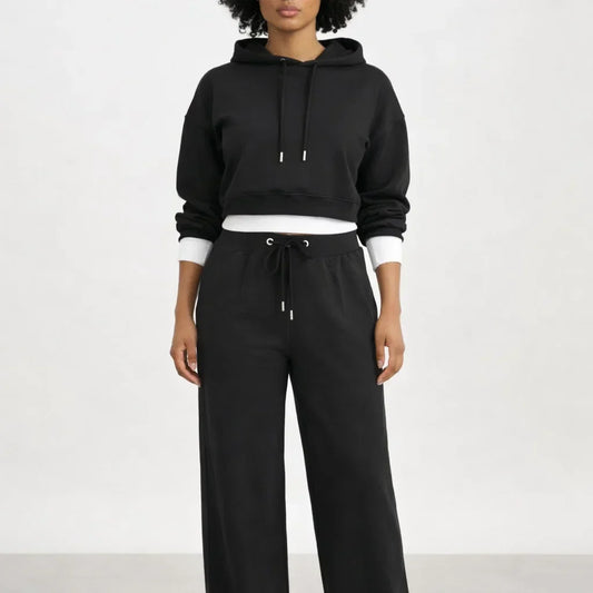 Wide-Leg Hoodie Tracksuit for Women