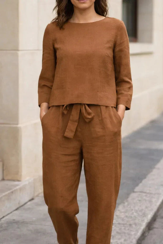 Bella - Chic Two-Piece Linen Set