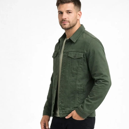 Slim Fit Denim Jacket for Transitional Weather