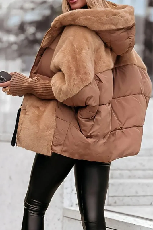 Quilted Hooded Water Repellent Winter Coat