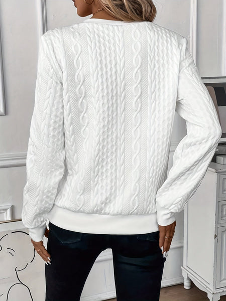 Cable Knit Half-Zip Pullover Sweater