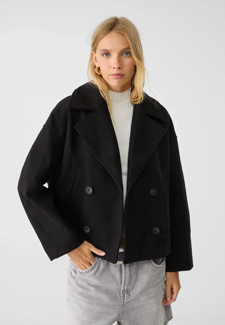 Women's Short Double-Breasted Relaxed Jacket